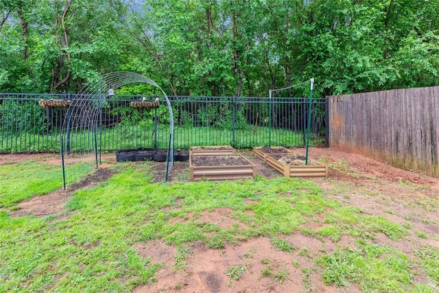 1904 Timber Xing, Yukon, OK 73099 - view of yard with fence and a vegetable garden