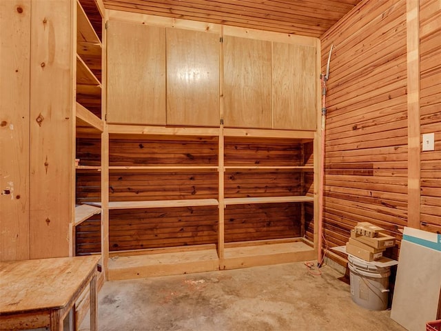 storage room featuring a sauna