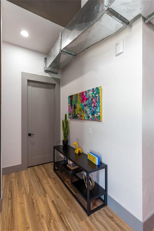 interior space featuring light wood-style floors