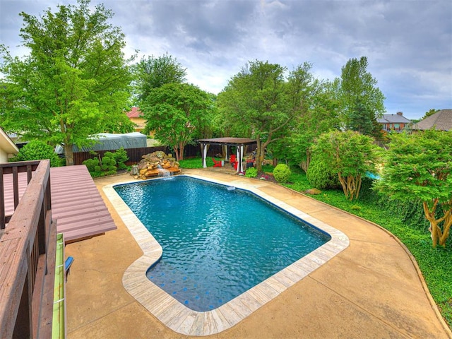 4238 Brookview, Norman, OK 73072 - view of pool with a fenced in pool, a fenced backyard, a patio area, and a gazebo