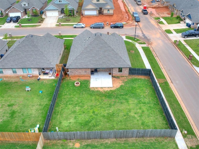 drone / aerial view featuring a residential view