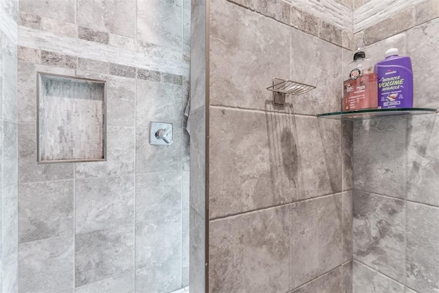room details with tiled shower