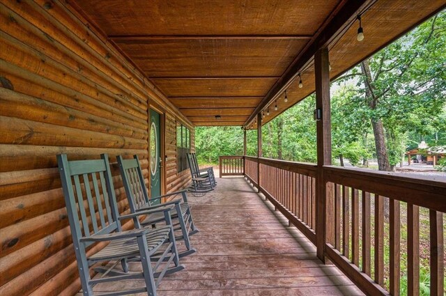 206 Orca Rd, Broken Bow, OK 74728 - view of wooden terrace