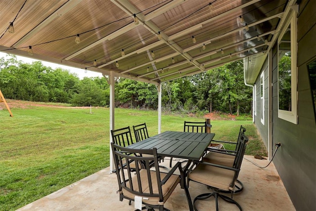 view of patio / terrace featuring outdoor dining area