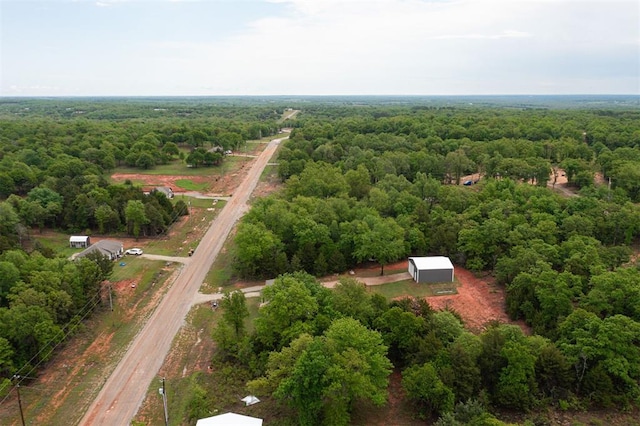aerial view with a forest view