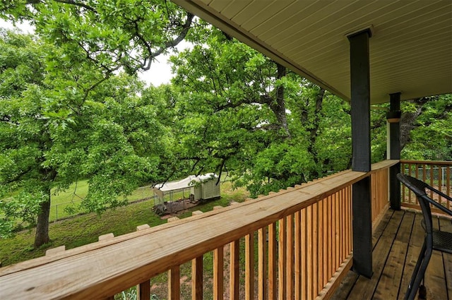 view of wooden deck