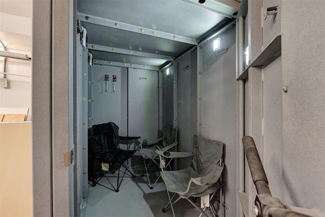 corridor featuring concrete floors