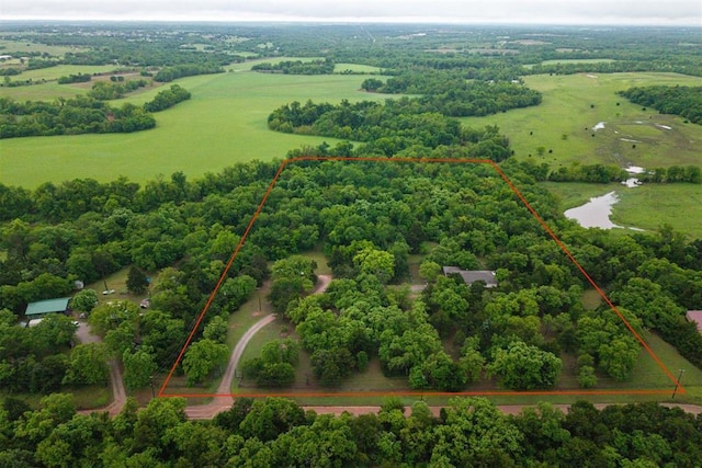 bird's eye view featuring a rural view