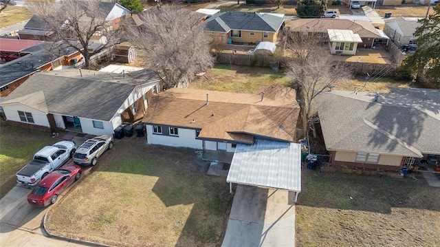 birds eye view of property featuring a residential view