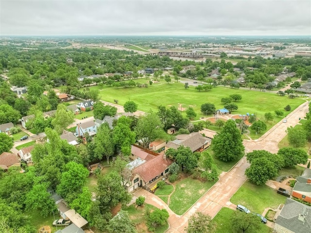 birds eye view of property with a residential view