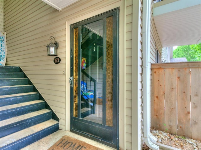 view of doorway to property