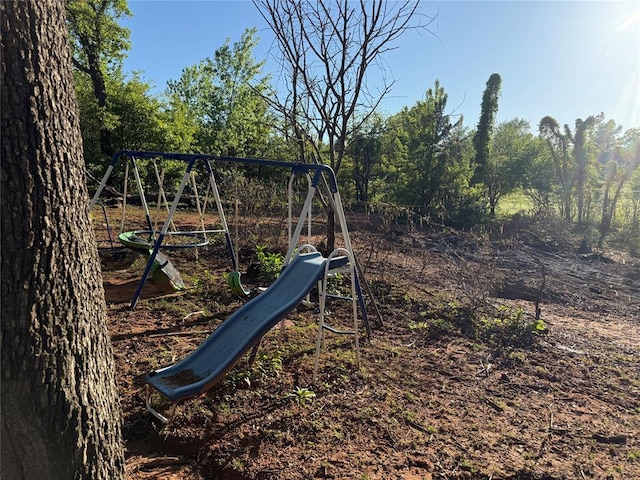 view of community jungle gym