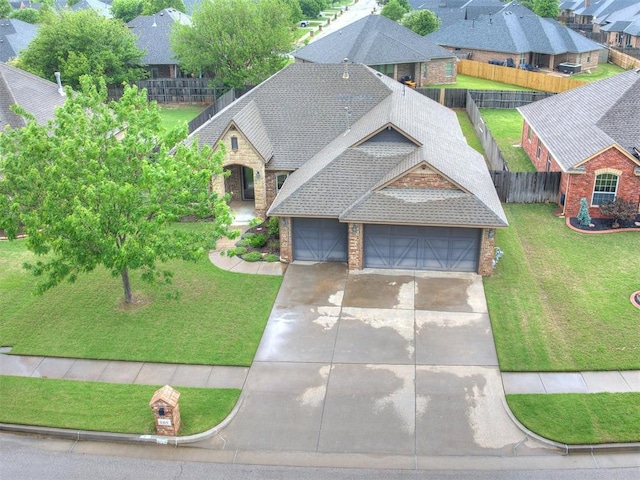 drone / aerial view with a residential view