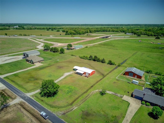 bird's eye view featuring a rural view
