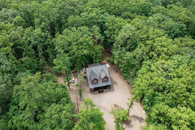 678 N State Highway 259a, Broken Bow, OK 74728 - bird's eye view with a wooded view