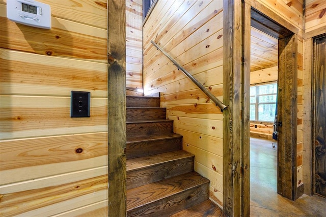 678 N State Highway 259a, Broken Bow, OK 74728 - stairs featuring wood walls