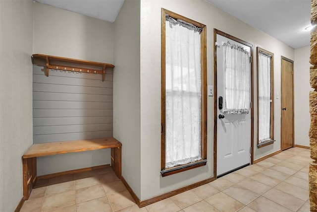 entrance foyer featuring baseboards