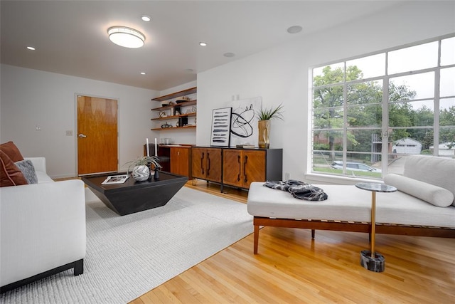 1000 NW 37th St Unit 1000 & 1002, Oklahoma City, OK 73118 - living area with a healthy amount of sunlight, recessed lighting, and light wood-type flooring