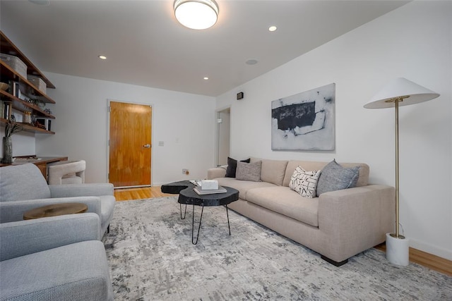 1000 NW 37th St Unit 1000 & 1002, Oklahoma City, OK 73118 - living area featuring recessed lighting, baseboards, and light wood-type flooring