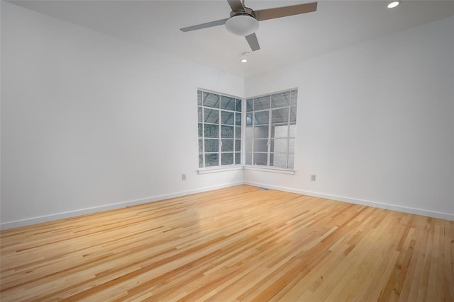 1000 NW 37th St Unit 1000 & 1002, Oklahoma City, OK 73118 - empty room with baseboards, ceiling fan, recessed lighting, and wood finished floors