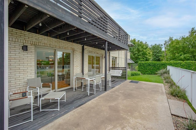 1000 NW 37th St Unit 1000 & 1002, Oklahoma City, OK 73118 - view of patio / terrace featuring a fenced backyard and outdoor dining area