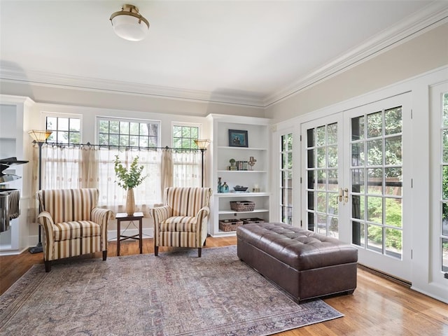 sunroom with french doors and a wealth of natural light