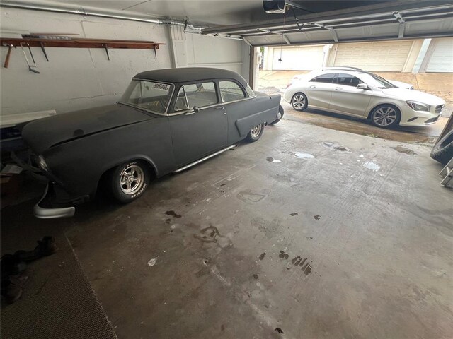 view of parking garage