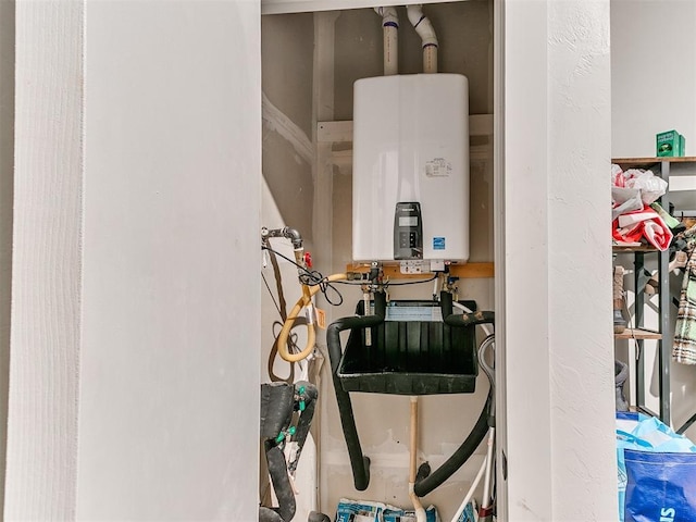 utilities featuring tankless water heater