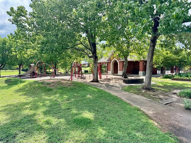 view of yard featuring a playground