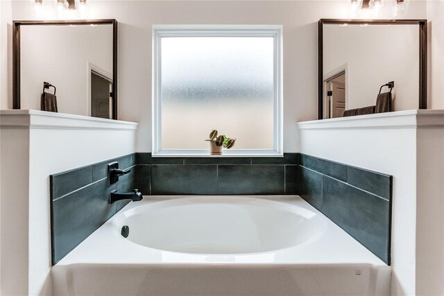 bathroom with a bath