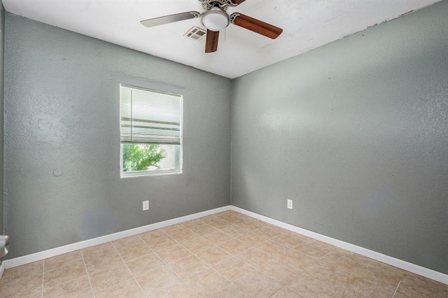 1824 David Ter, Oklahoma City, OK 73141 - spare room featuring baseboards, a ceiling fan, and visible vents