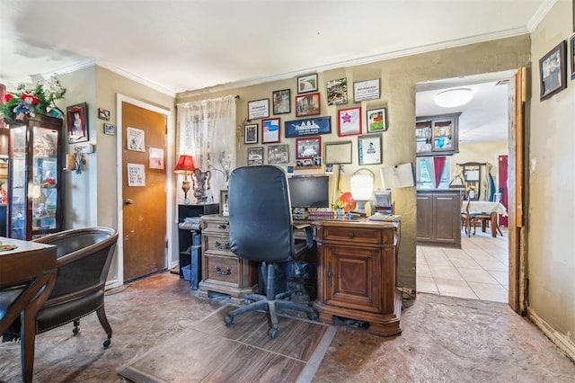 5720 12th Ave NW, Norman, OK 73069 - home office featuring ornamental molding