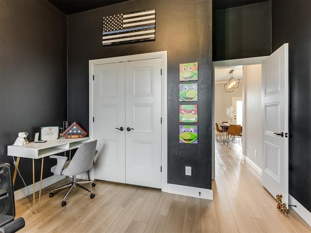 18444 Posse Trl, Norman, OK 73071 - office featuring baseboards and wood finished floors