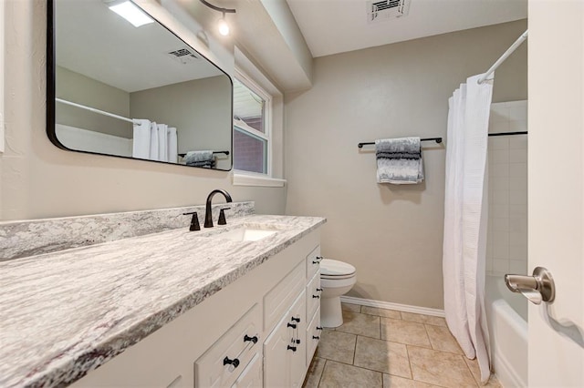 1508 Carlton Way, Oklahoma City, OK 73120 - full bathroom with vanity, baseboards, toilet, and visible vents
