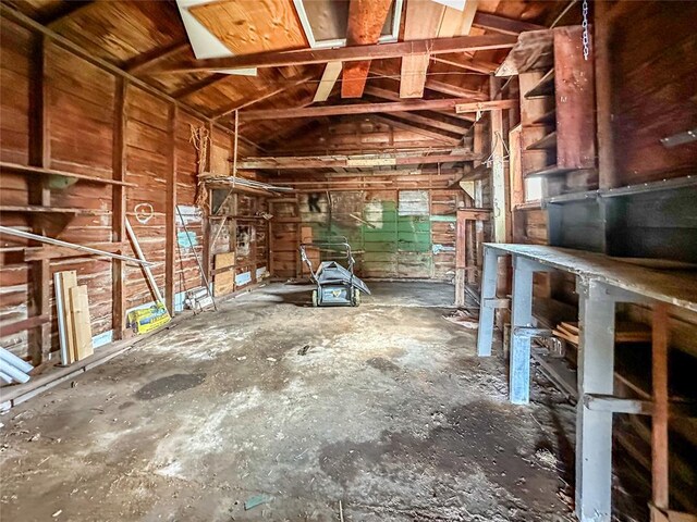 903 Sunset Dr, El Reno, OK 73036 - miscellaneous room with lofted ceiling