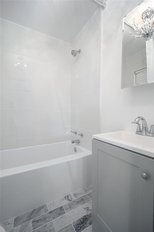 bathroom with  shower combination and vanity