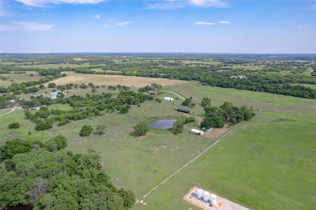 drone / aerial view featuring a rural view
