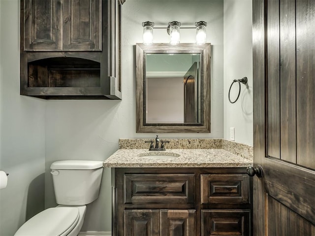 7437 SW 105th St, Oklahoma City, OK 73173 - half bathroom featuring toilet and vanity
