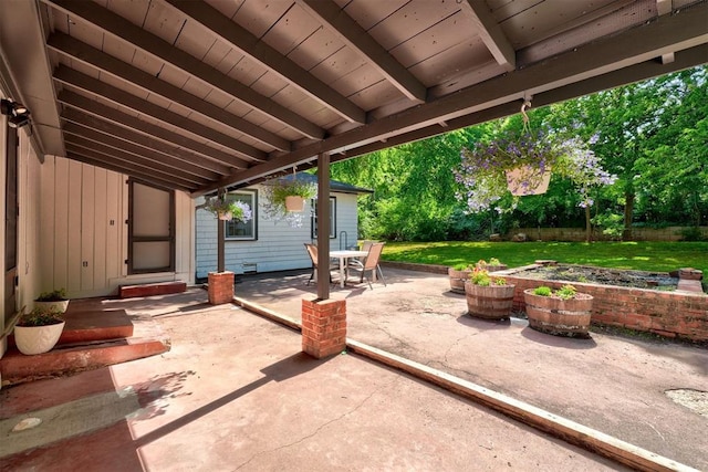 view of patio with outdoor dining space