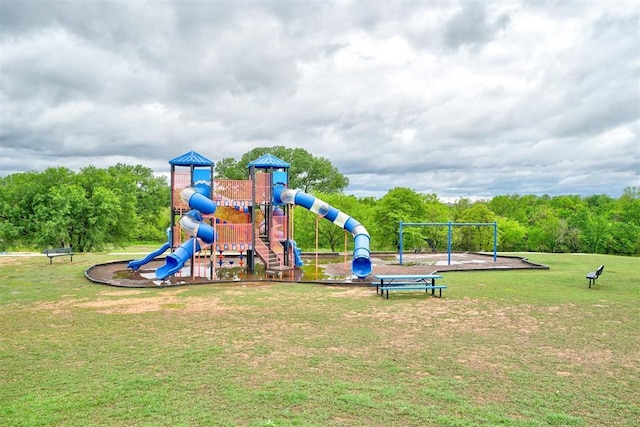 community play area featuring a yard