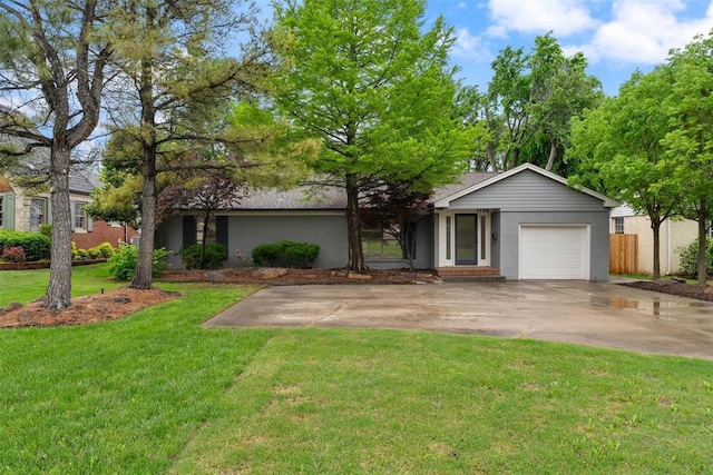 1108 Glenwood Ave, Nichols Hills, OK 73116 - view of front of home featuring fence, an attached garage, brick siding, a front yard, and concrete driveway