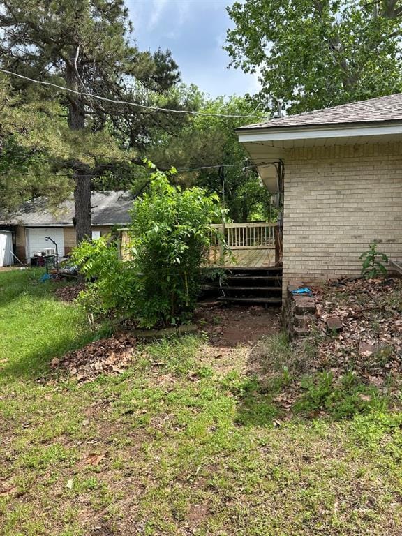 8 Burk Way, Del City, OK 73115 - view of yard with a deck