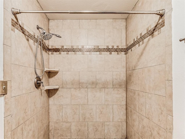 details with tiled shower