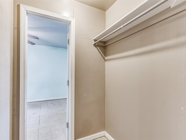 spacious closet featuring tile patterned floors