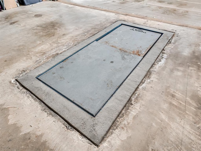 view of storm shelter