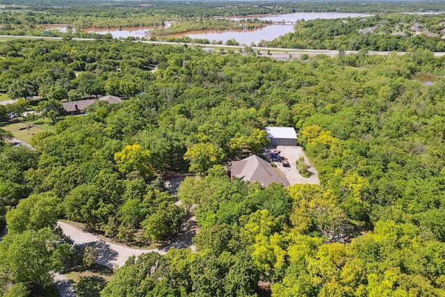 12700 Jabez Rd, Edmond, OK 73013 - bird's eye view of a large body of water and a heavily wooded area