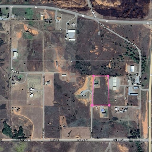 10284 N 2128, Foss, OK 73647 - map / location with property boundaries highlighted