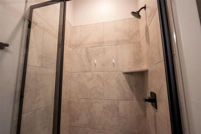 bathroom view of a shower stall