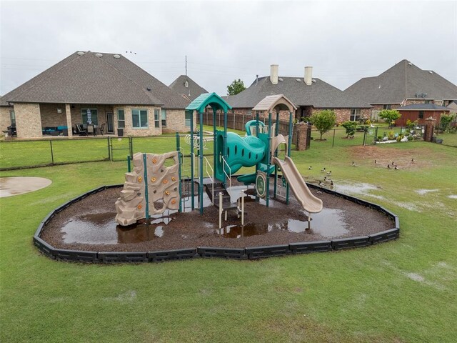 view of community jungle gym
