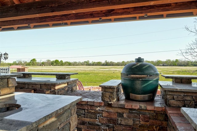 4495 SE 37th St, Norman, OK 73072 - view of patio with a rural view and a grill